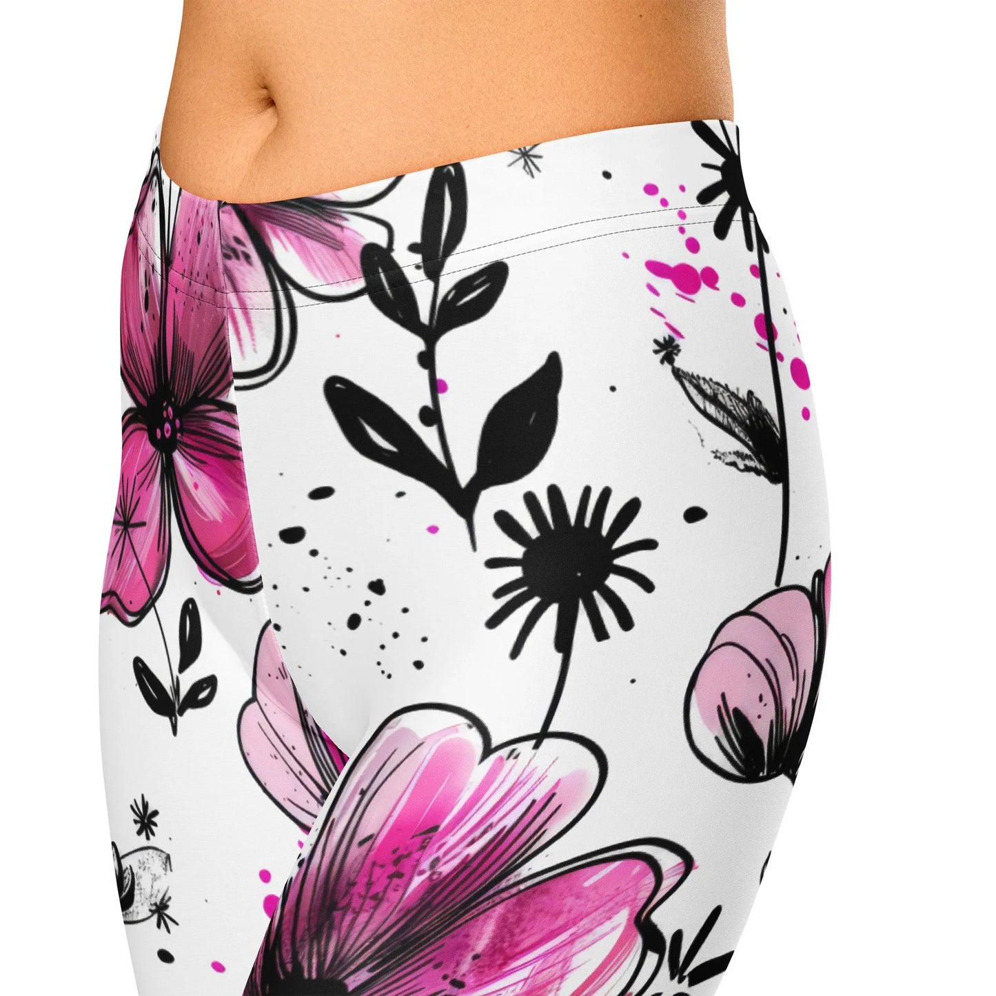 graffiti-bluten-v4-damen-capri-leggings-capri-leggings-jlr-design-2 - JLR Design