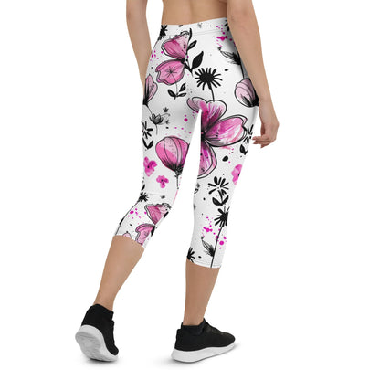 graffiti-bluten-v4-damen-capri-leggings-capri-leggings-jlr-design-8 - JLR Design