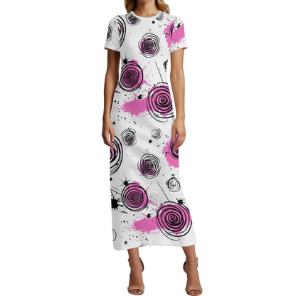 graffiti-bluten-v4-short-sleeve-long-dress-long-dress-jlr-design-1 - JLR Design