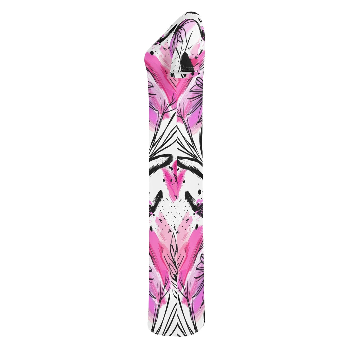 graffiti-bluten-v5-bodycon-maxi-dress-long-dress-jlr-design-jlr-design-de-6 - JLR Design