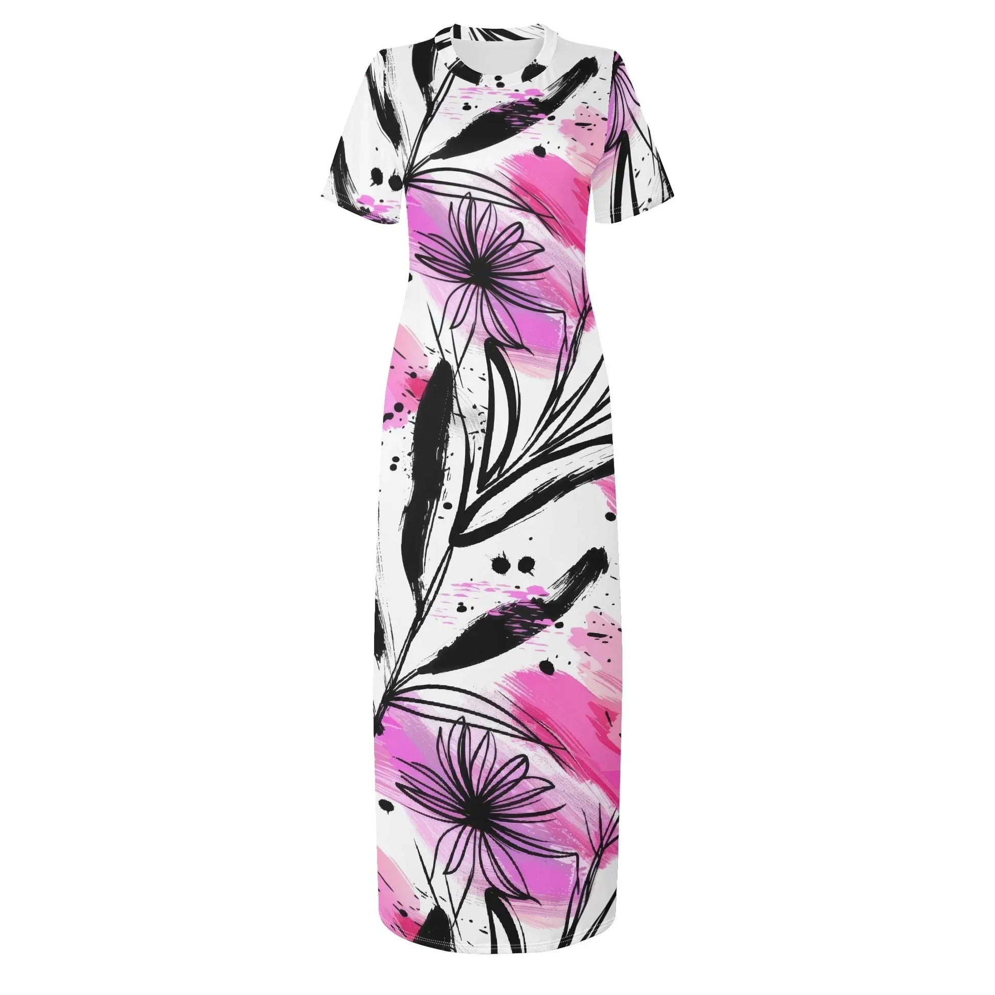 graffiti-bluten-v5-short-sleeve-long-dress-long-dress-jlr-design-3 - JLR Design