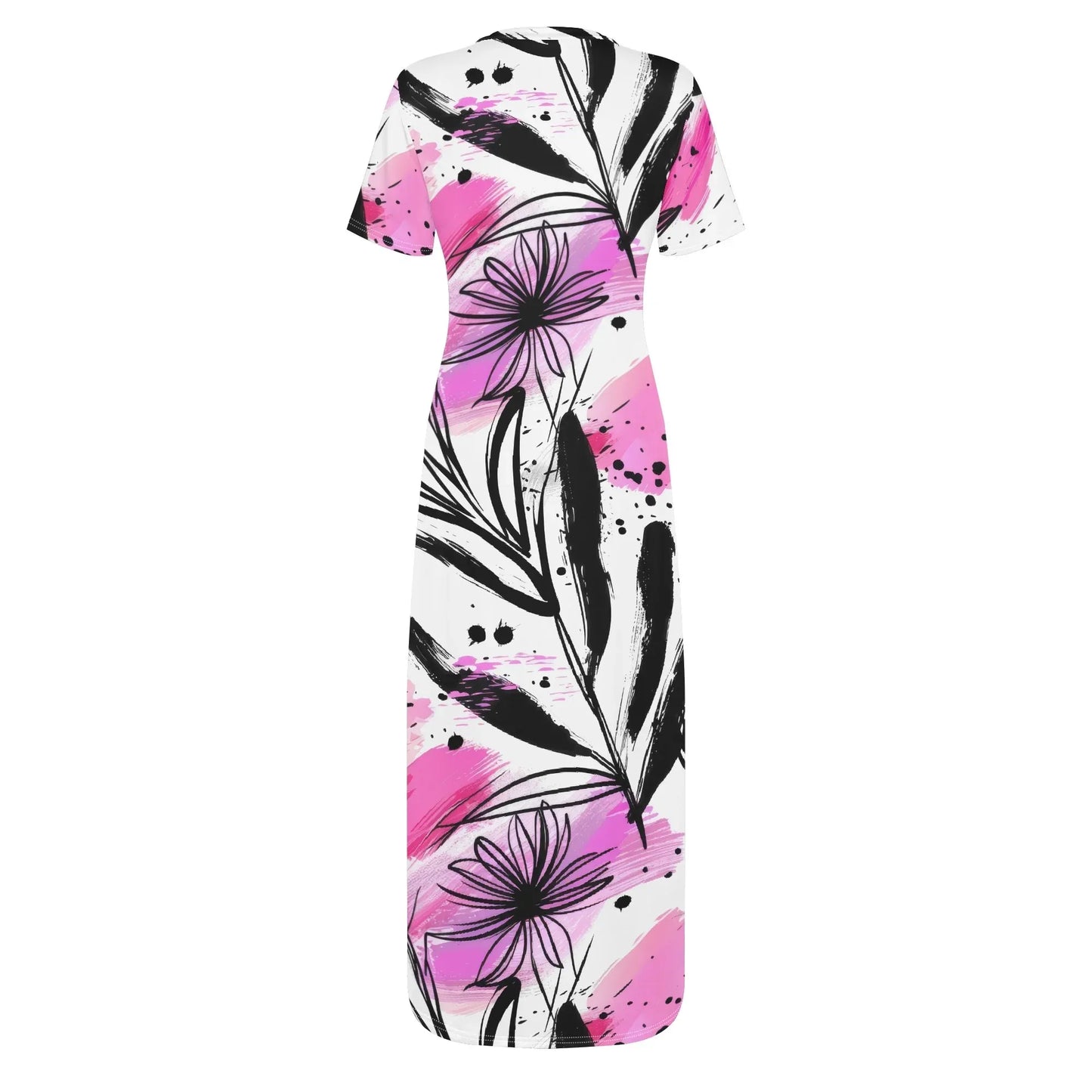 graffiti-bluten-v5-short-sleeve-long-dress-long-dress-jlr-design-4 - JLR Design