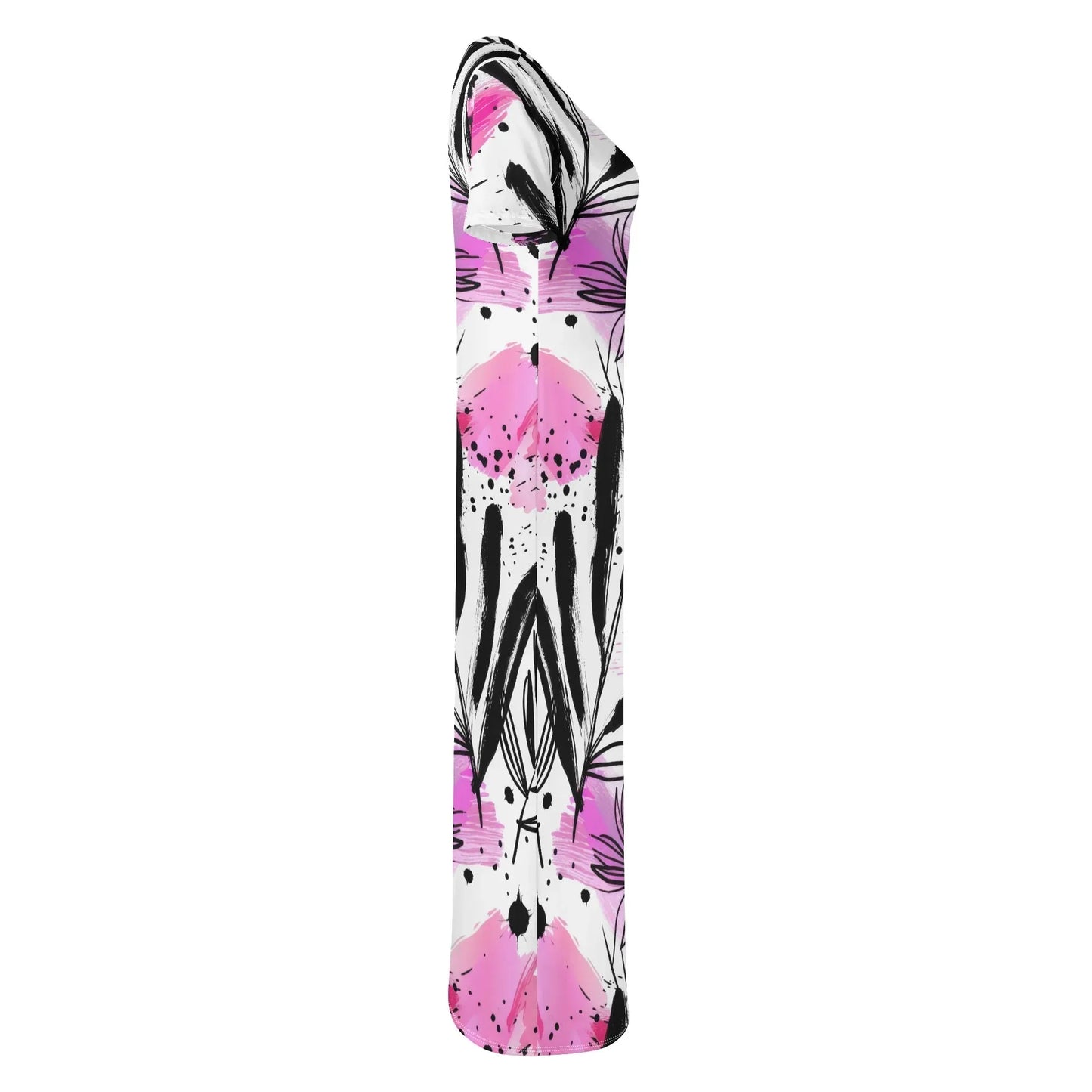 graffiti-bluten-v5-short-sleeve-long-dress-long-dress-jlr-design-5 - JLR Design