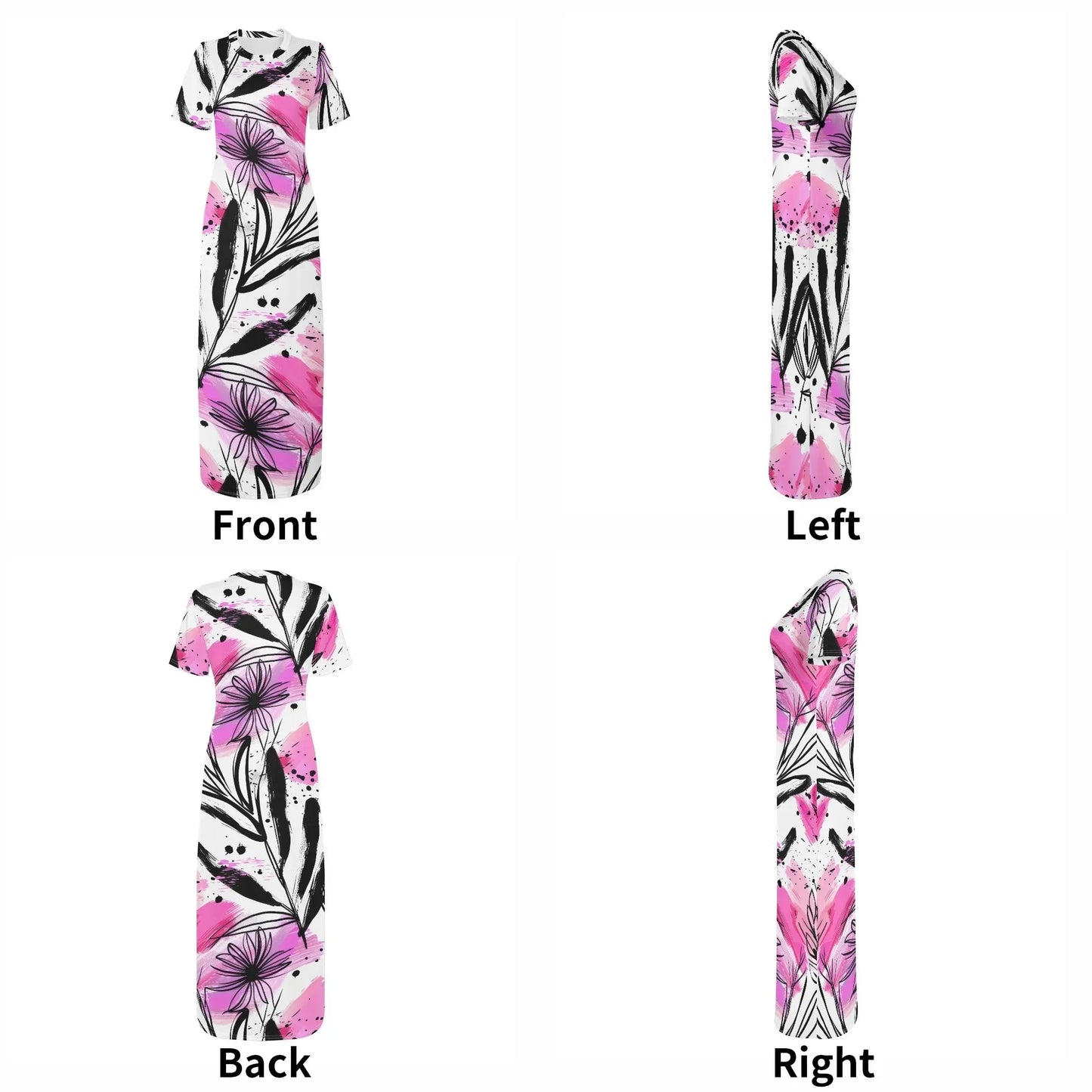 graffiti-bluten-v5-short-sleeve-long-dress-long-dress-jlr-design-7 - JLR Design