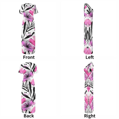 graffiti-bluten-v5-short-sleeve-long-dress-long-dress-jlr-design-7 - JLR Design