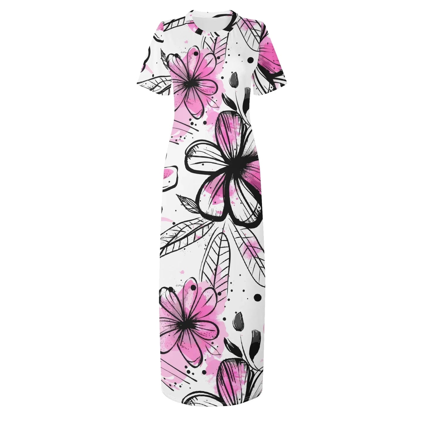 graffiti-bluten-v6-short-sleeve-long-dress-long-dress-jlr-design-3 - JLR Design
