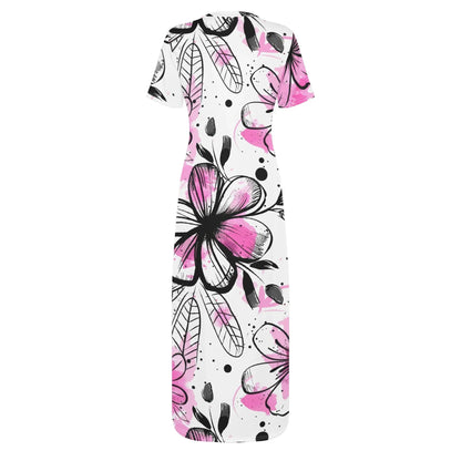 graffiti-bluten-v6-short-sleeve-long-dress-long-dress-jlr-design-4 - JLR Design
