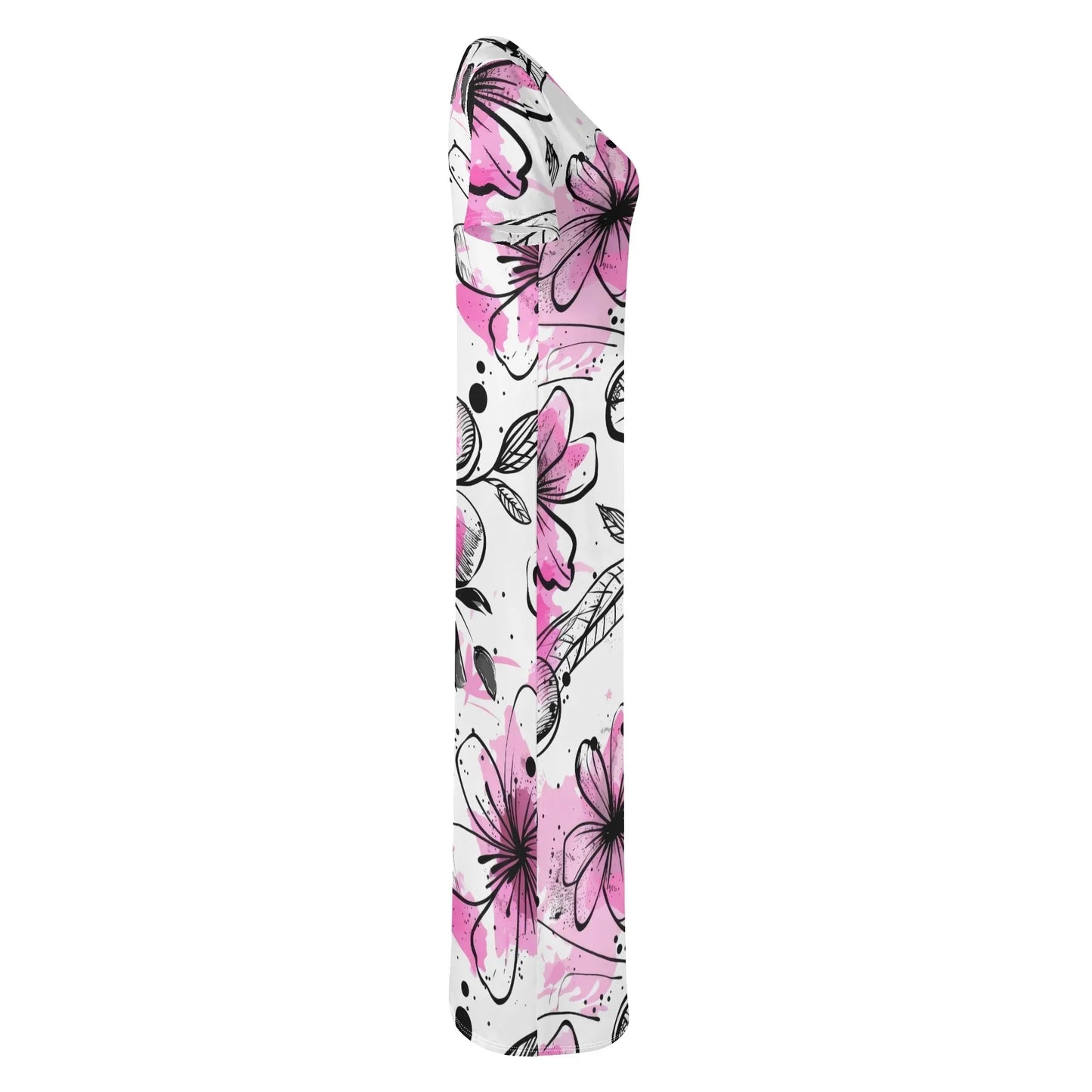 graffiti-bluten-v6-short-sleeve-long-dress-long-dress-jlr-design-5 - JLR Design