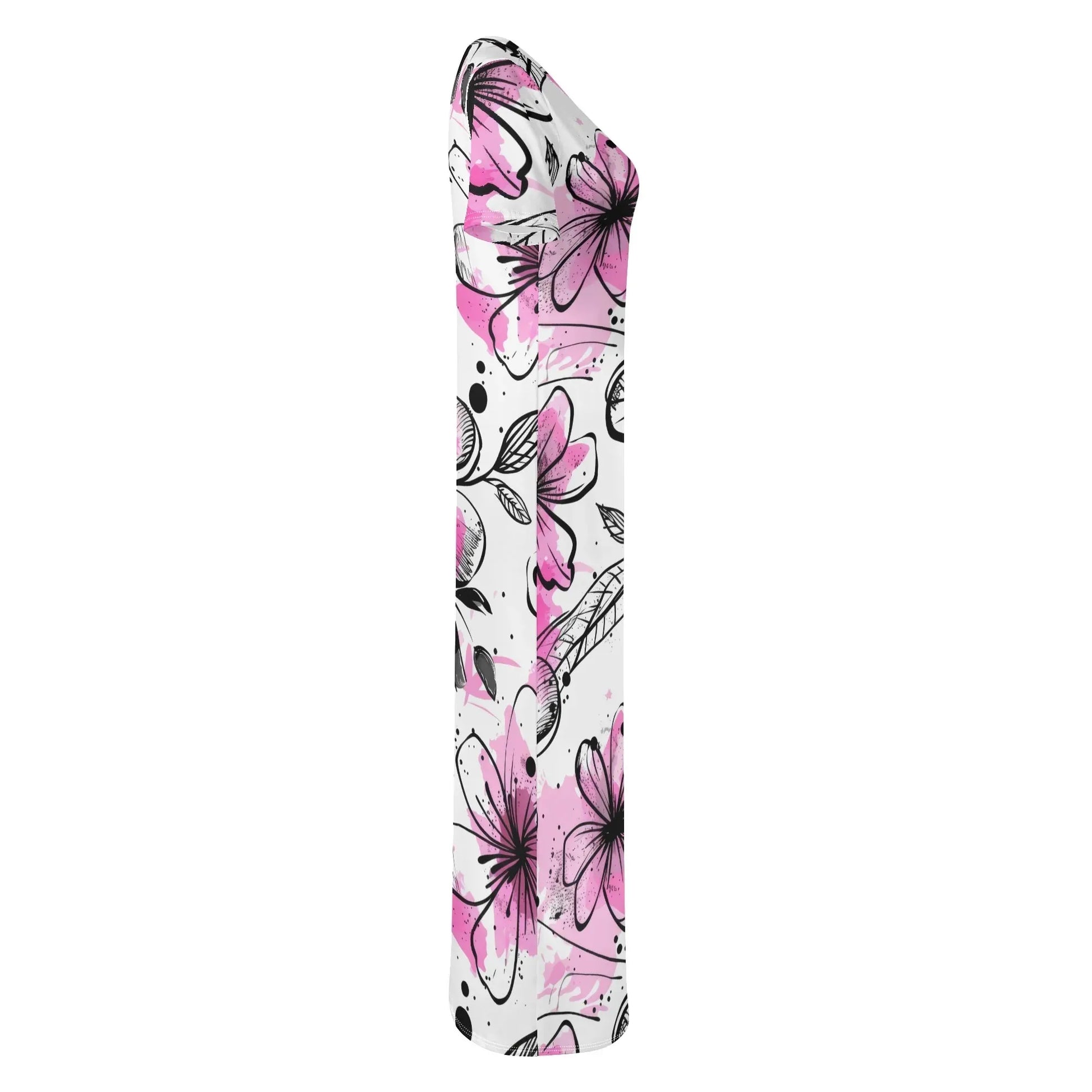 graffiti-bluten-v6-short-sleeve-long-dress-long-dress-jlr-design-5 - JLR Design