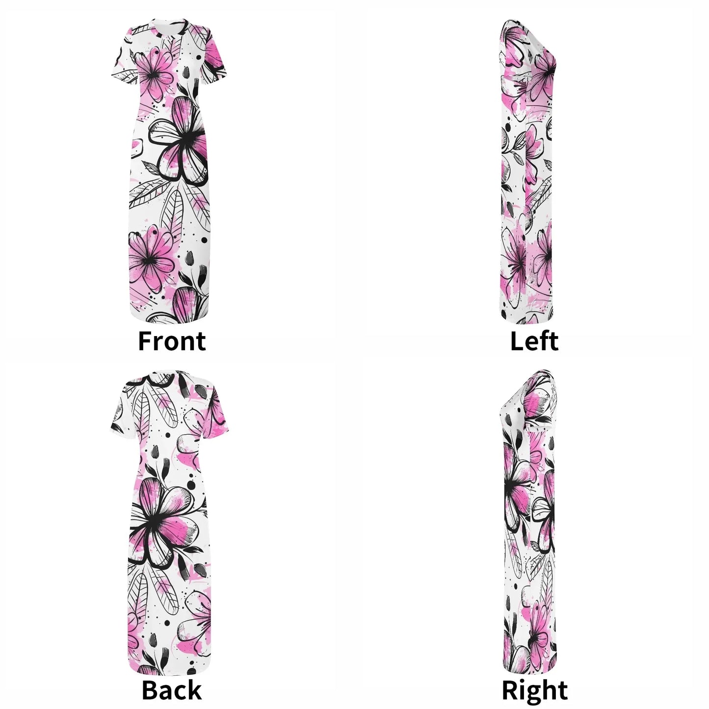 graffiti-bluten-v6-short-sleeve-long-dress-long-dress-jlr-design-7 - JLR Design