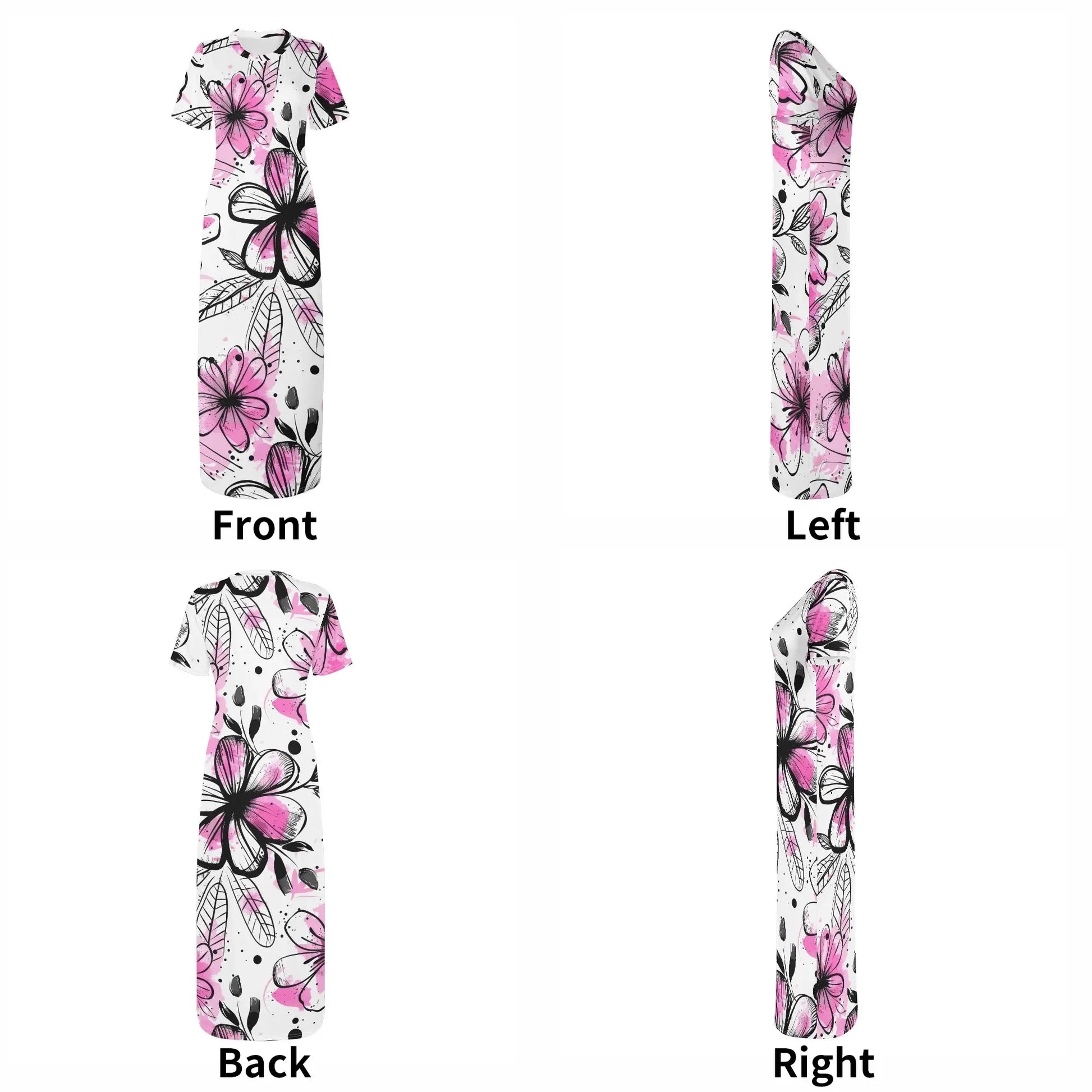 graffiti-bluten-v6-short-sleeve-long-dress-long-dress-jlr-design-7 - JLR Design