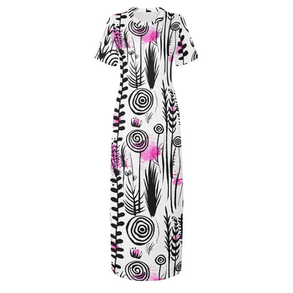 graffiti-bluten-v7-short-sleeve-long-dress-long-dress-jlr-design-3 - JLR Design