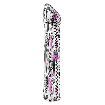 graffiti-bluten-v7-short-sleeve-long-dress-long-dress-jlr-design-5 - JLR Design