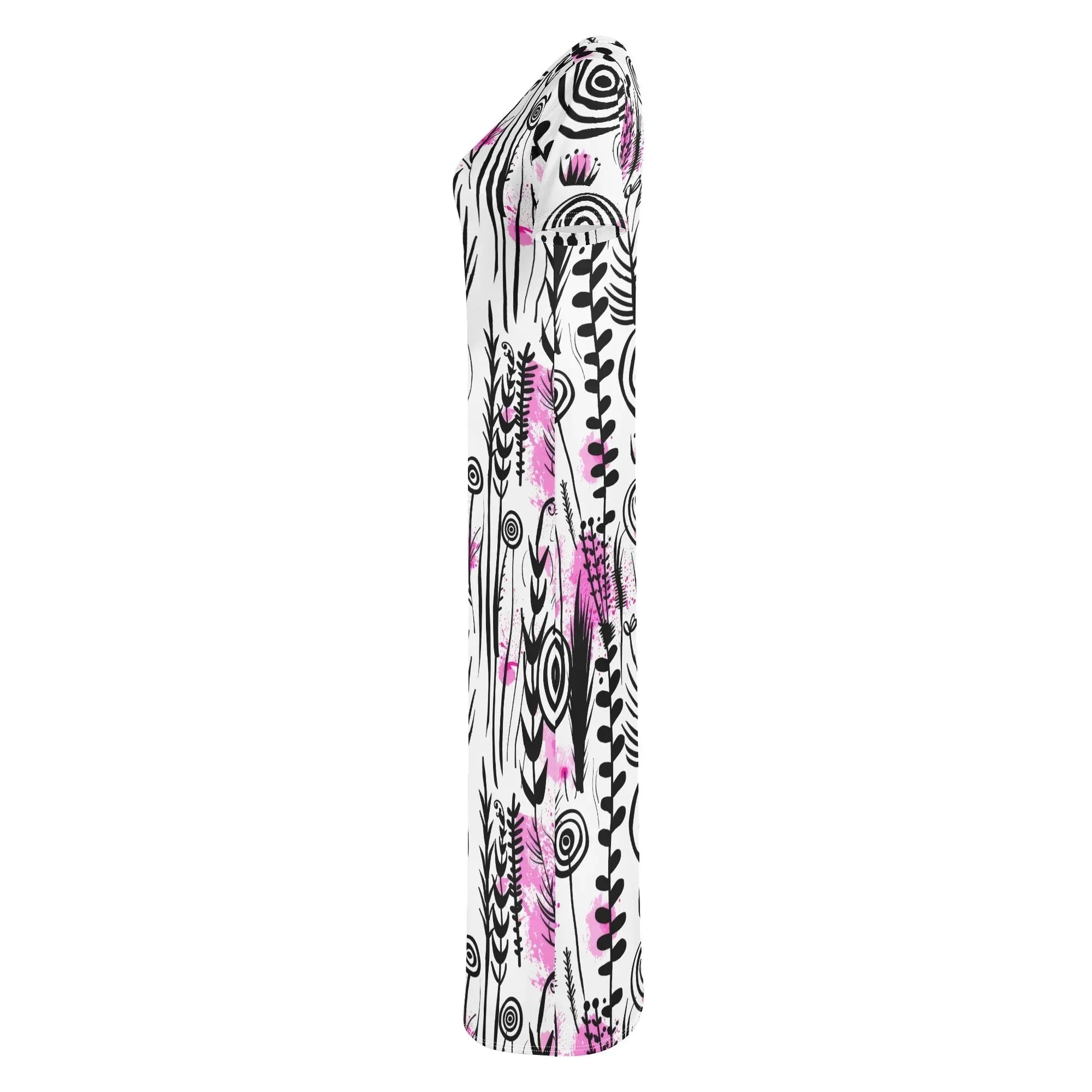 graffiti-bluten-v7-short-sleeve-long-dress-long-dress-jlr-design-6 - JLR Design