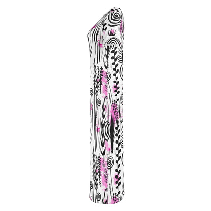 graffiti-bluten-v7-short-sleeve-long-dress-long-dress-jlr-design-6 - JLR Design