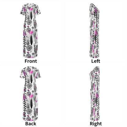 graffiti-bluten-v7-short-sleeve-long-dress-long-dress-jlr-design-7 - JLR Design