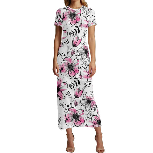 graffiti-bluten-v8-short-sleeve-long-dress-long-dress-jlr-design-1 - JLR Design