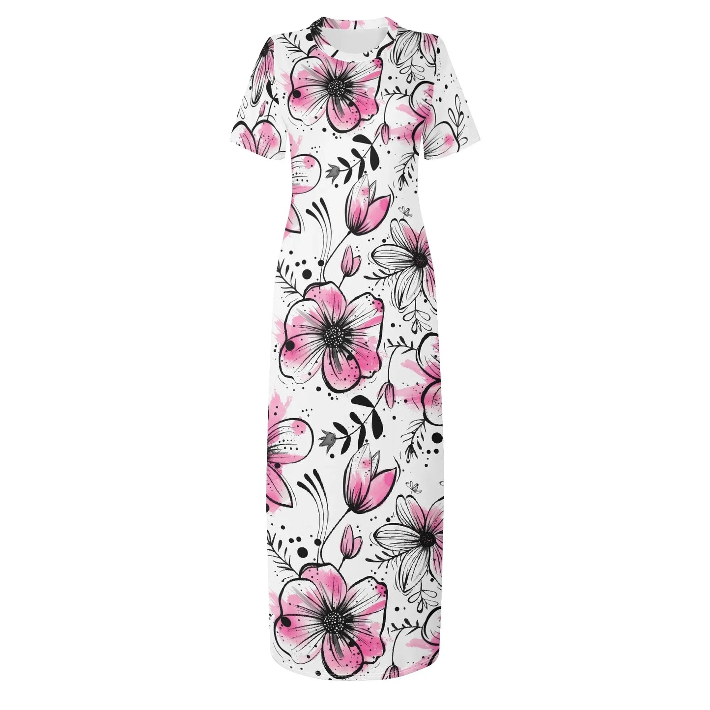 graffiti-bluten-v8-short-sleeve-long-dress-long-dress-jlr-design-3 - JLR Design