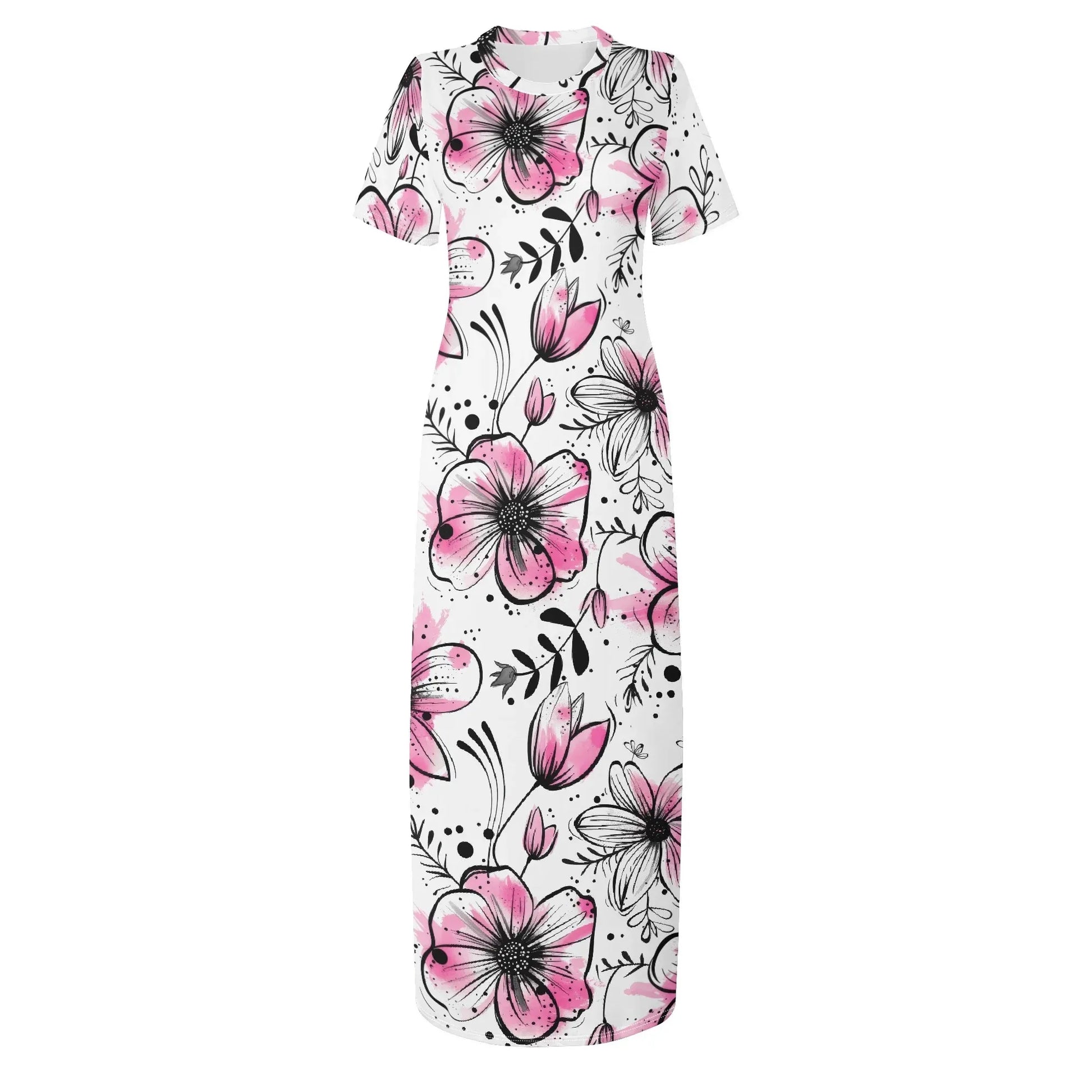 graffiti-bluten-v8-short-sleeve-long-dress-long-dress-jlr-design-3 - JLR Design