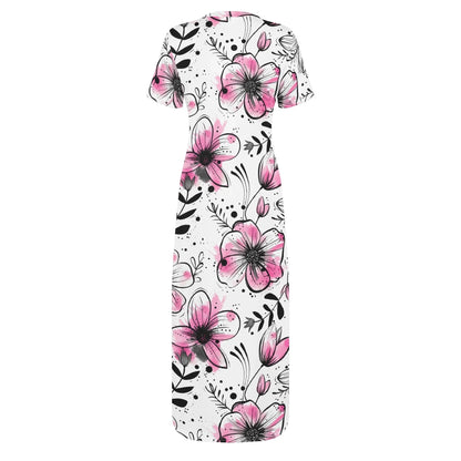 graffiti-bluten-v8-short-sleeve-long-dress-long-dress-jlr-design-4 - JLR Design