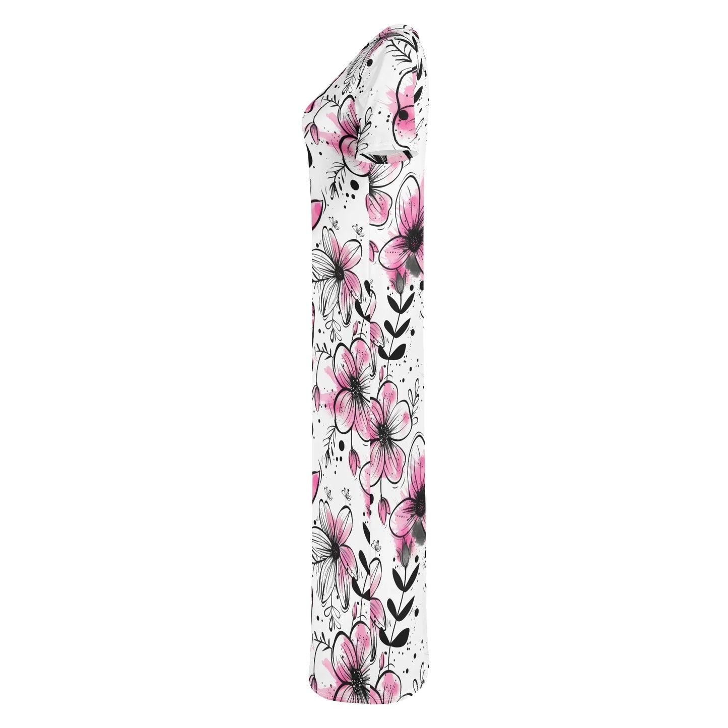 graffiti-bluten-v8-short-sleeve-long-dress-long-dress-jlr-design-6 - JLR Design
