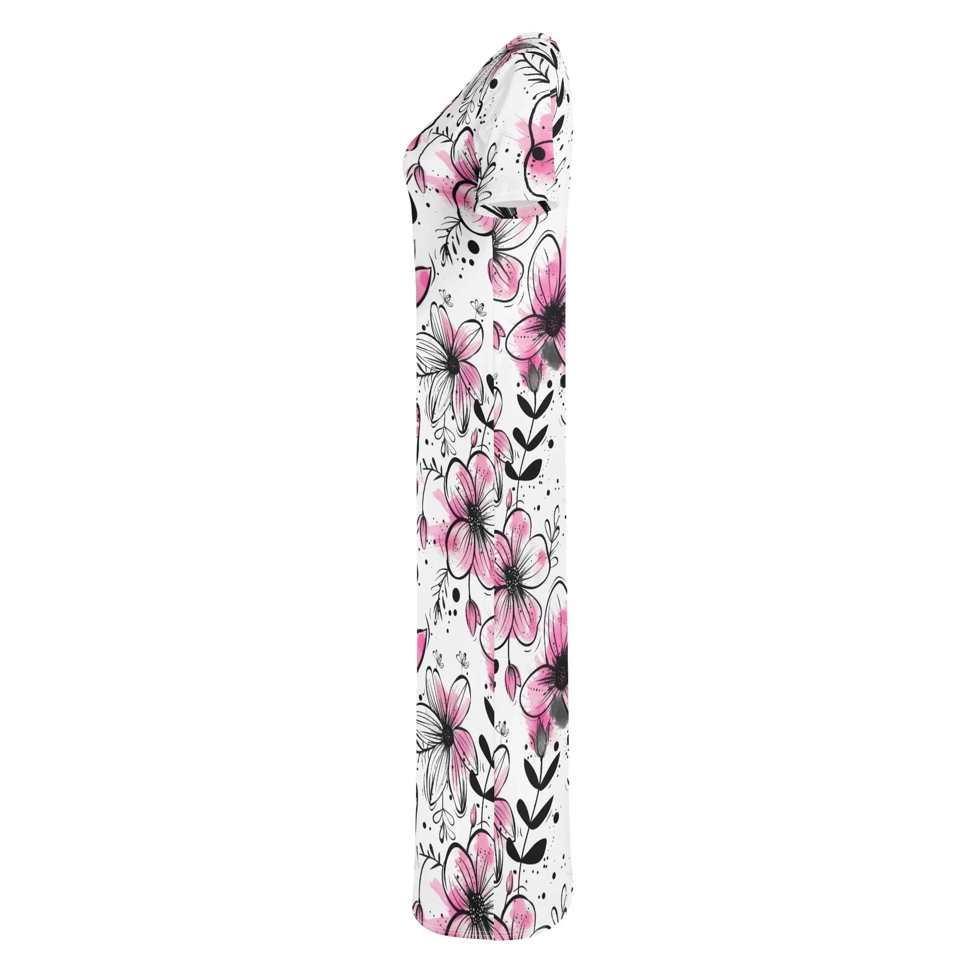graffiti-bluten-v8-short-sleeve-long-dress-long-dress-jlr-design-6 - JLR Design