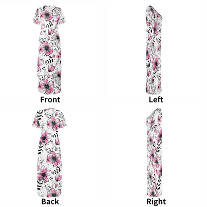 graffiti-bluten-v8-short-sleeve-long-dress-long-dress-jlr-design-7 - JLR Design