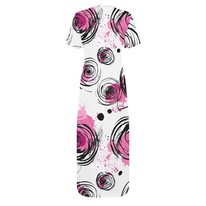 graffiti-bluten-v9-short-sleeve-long-dress-long-dress-jlr-design-4 - JLR Design