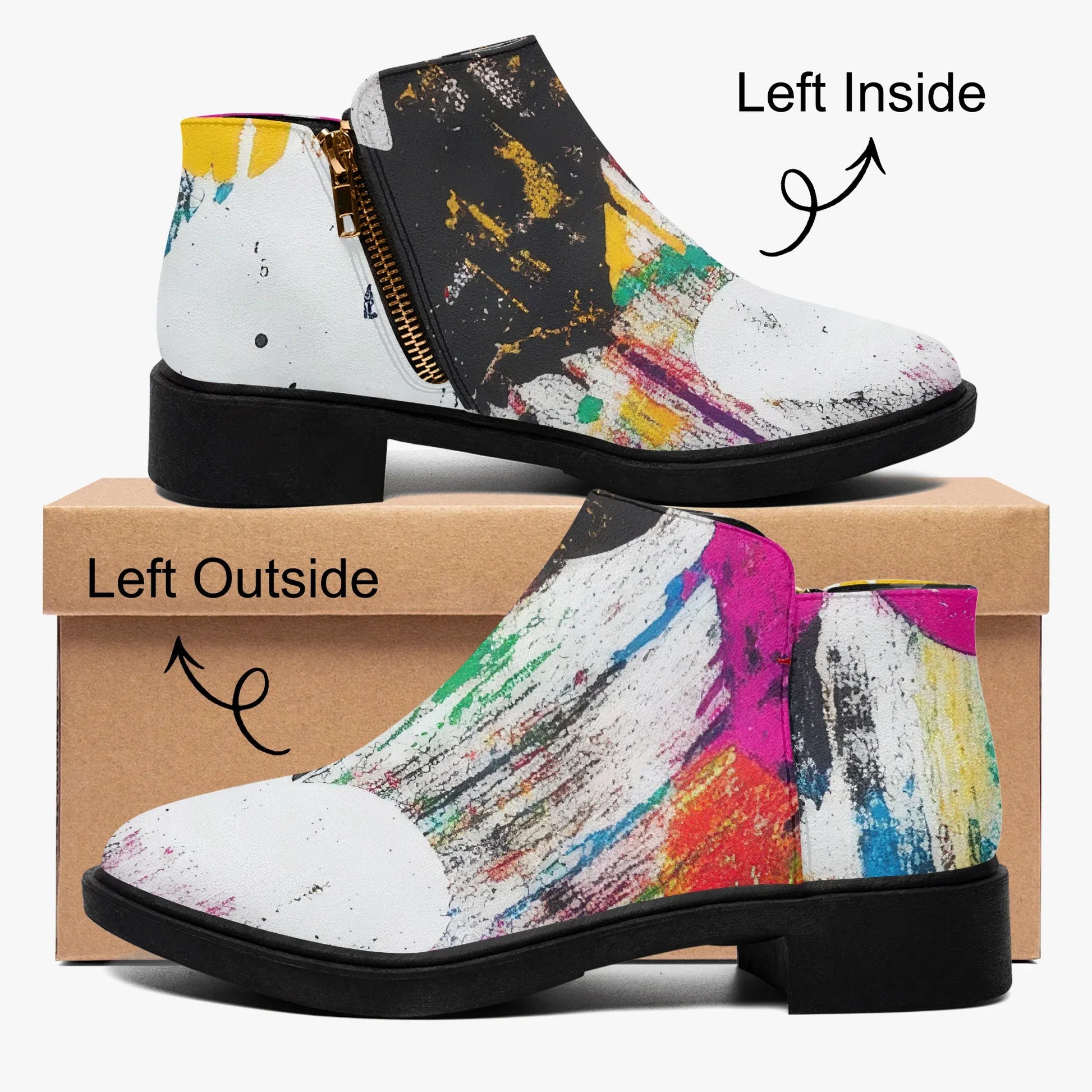 graffiti-hearts-elegante-reissverschluss-stiefeletten-stiefel-jlr-design-4 - JLR Design