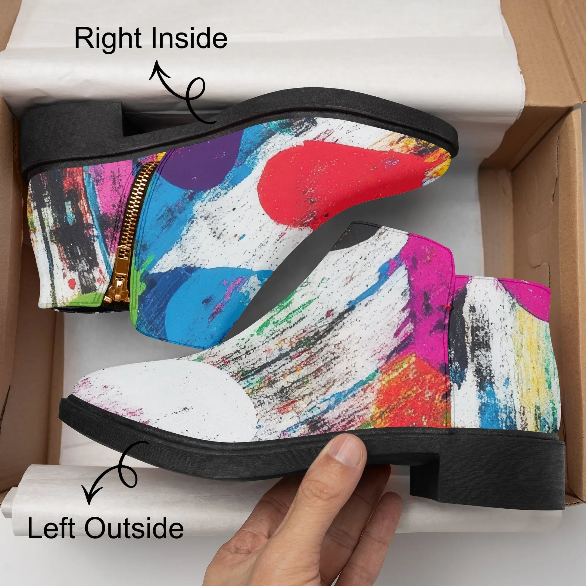 graffiti-hearts-elegante-reissverschluss-stiefeletten-stiefel-jlr-design-8 - JLR Design