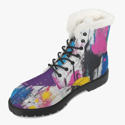graffiti-hearts-faux-fur-leder-boots-boots-jlr-design-3 - JLR Design
