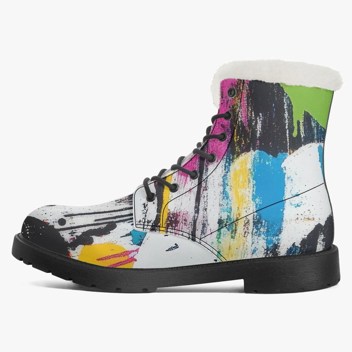 graffiti-hearts-faux-fur-leder-boots-boots-jlr-design-4 - JLR Design