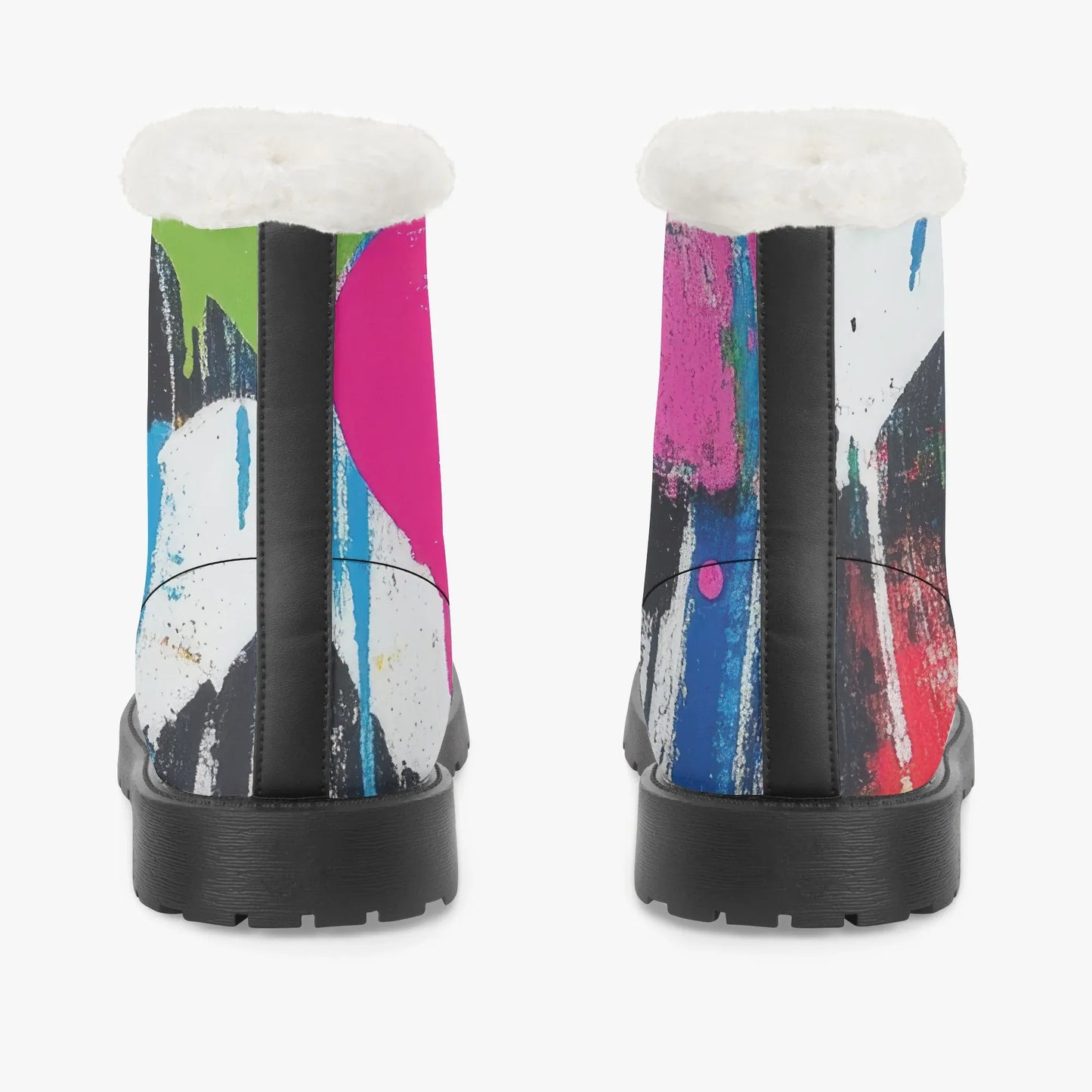 graffiti-hearts-faux-fur-leder-boots-boots-jlr-design-6 - JLR Design