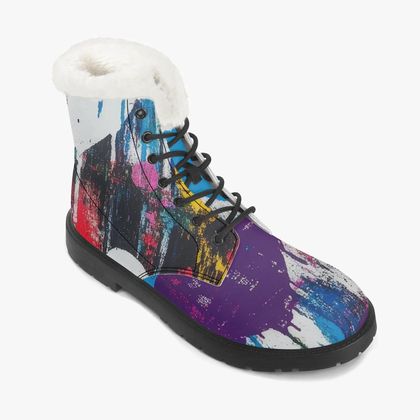 graffiti-hearts-faux-fur-leder-boots-boots-jlr-design-7 - JLR Design