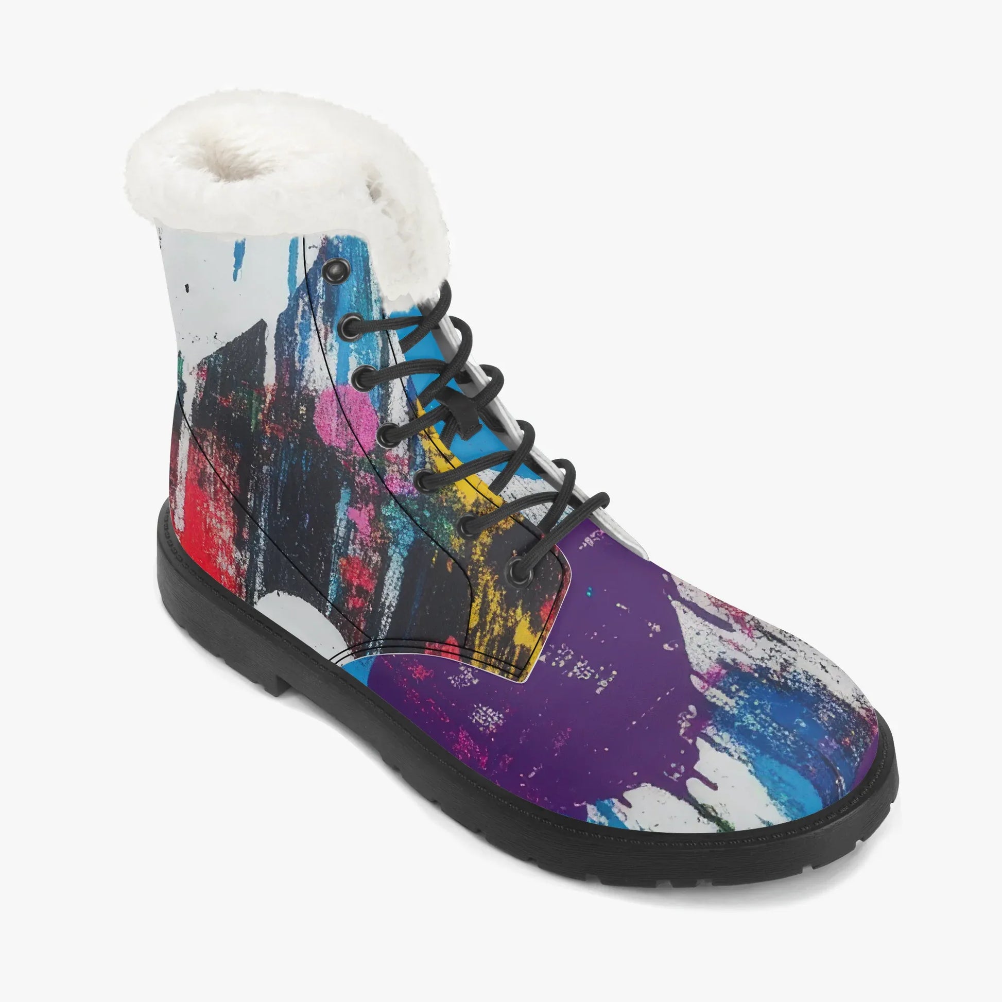graffiti-hearts-faux-fur-leder-boots-boots-jlr-design-7 - JLR Design