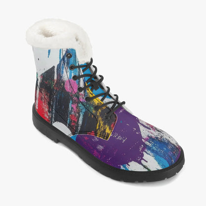 graffiti-hearts-faux-fur-leder-boots-boots-jlr-design-7 - JLR Design