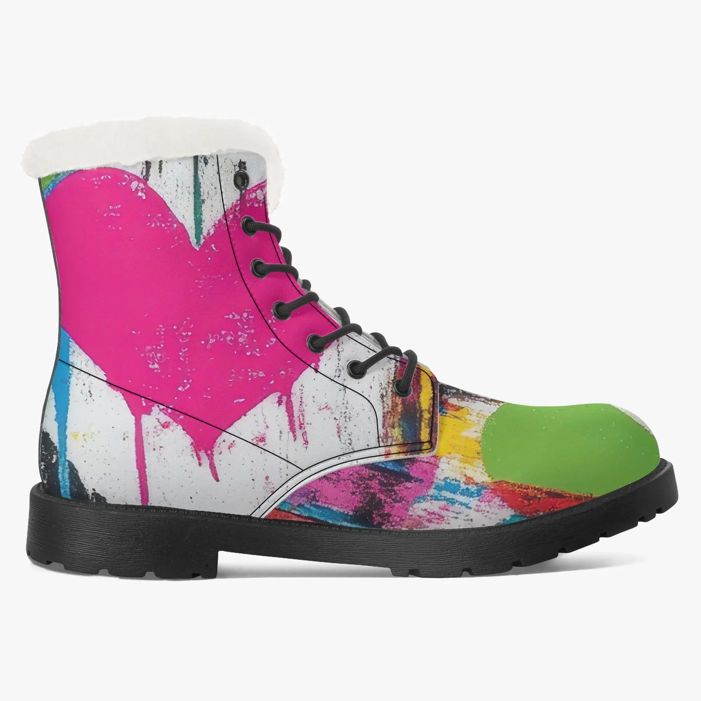 graffiti-hearts-faux-fur-leder-boots-boots-jlr-design-8 - JLR Design