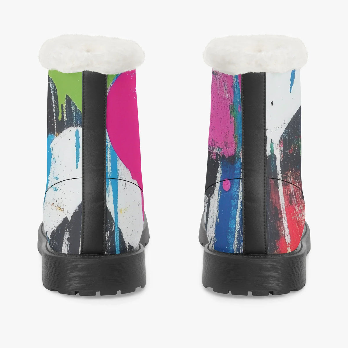 graffiti-hearts-faux-fur-leder-boots-boots-jlr-design-jlr-design-de-6 - JLR Design