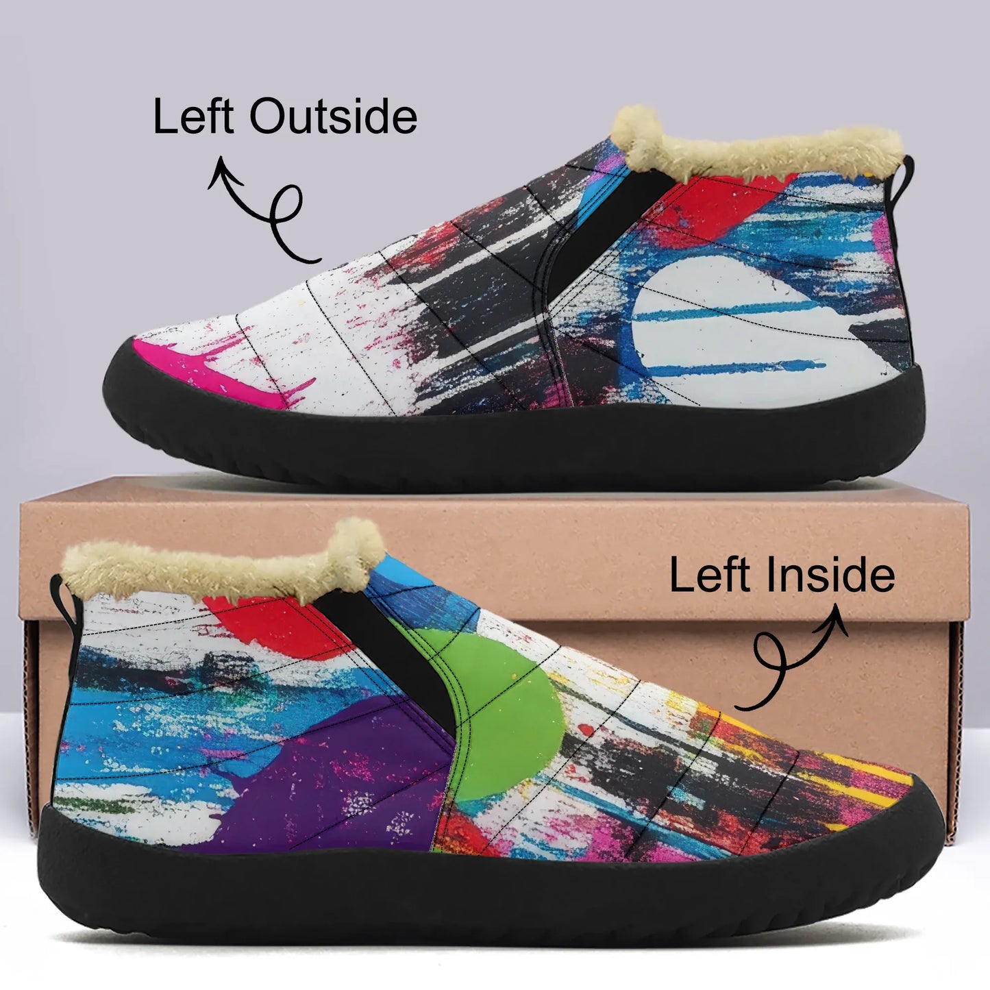 graffiti-hearts-faux-fur-slipper-slipper-jlr-design-1 - JLR Design