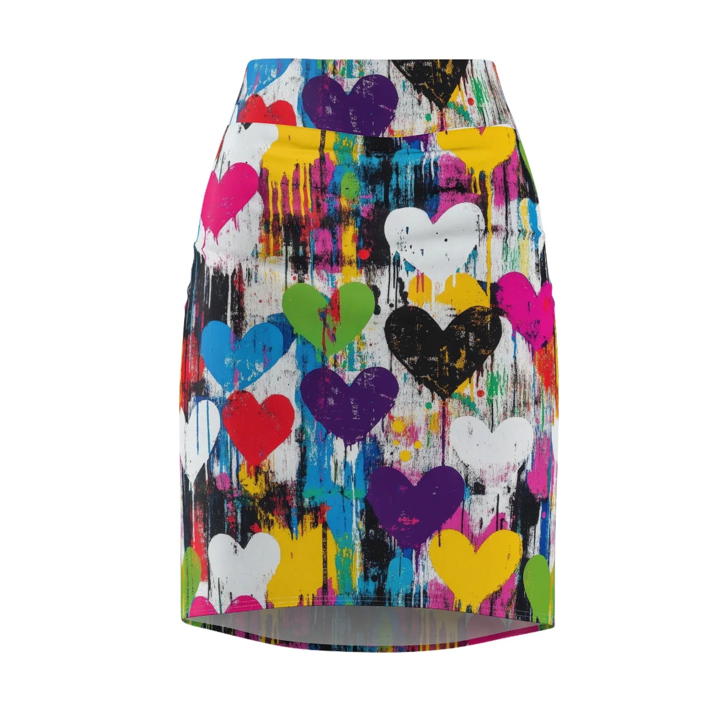graffiti-hearts-v1-bleistiftrock-fur-damen-eleganter-mid-waist-rock-mit-stretch-komfort-bleistiftrock-jlr-design-4 - JLR Design