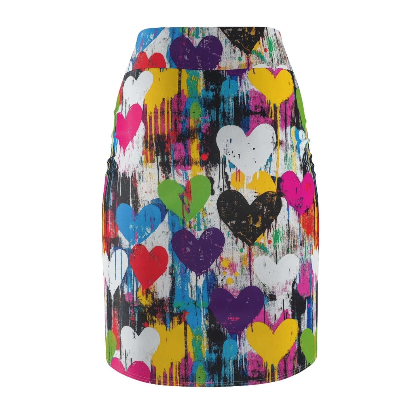 graffiti-hearts-v1-bleistiftrock-fur-damen-eleganter-mid-waist-rock-mit-stretch-komfort-bleistiftrock-jlr-design-5 - JLR Design