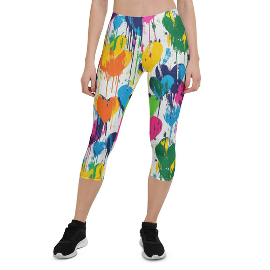 graffiti-hearts-v1-damen-capri-leggings-capri-leggings-jlr-design-1 - JLR Design