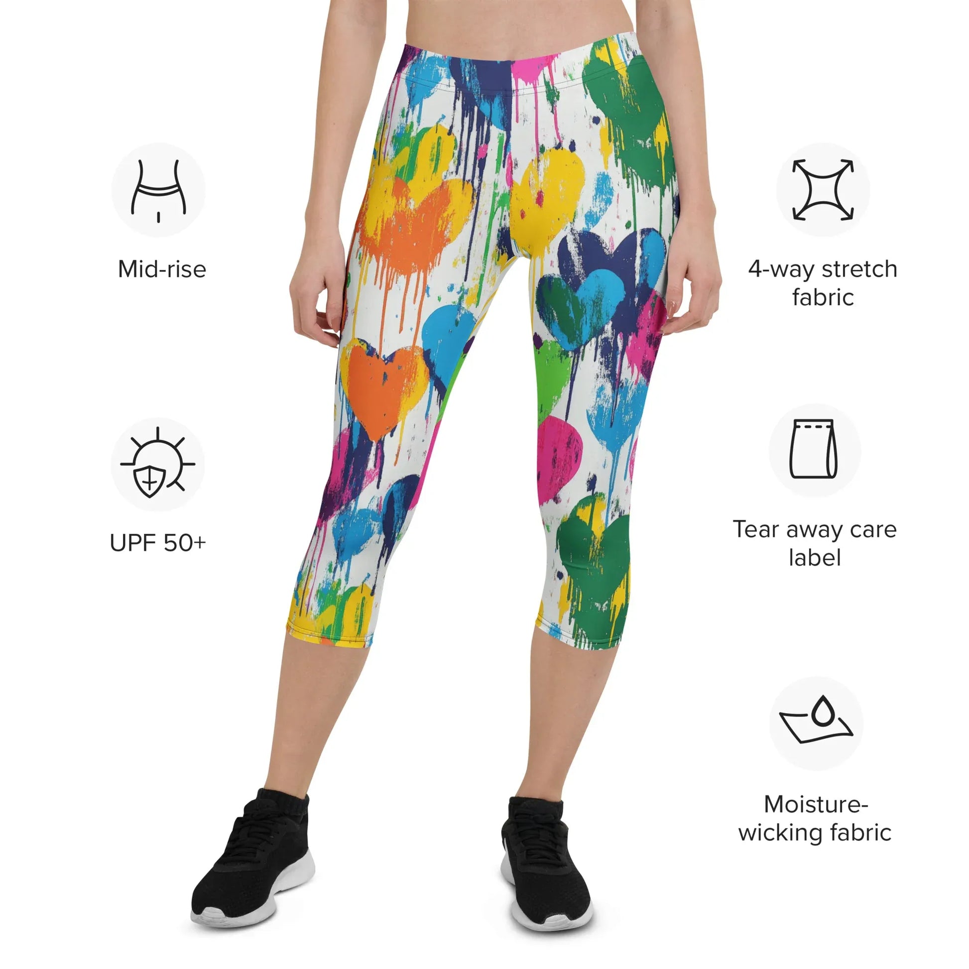 graffiti-hearts-v1-damen-capri-leggings-capri-leggings-jlr-design-6 - JLR Design
