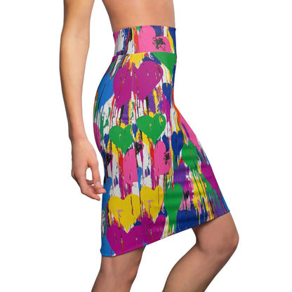 graffiti-hearts-v10-bleistiftrock-fur-damen-eleganter-mid-waist-rock-mit-stretch-komfort-bleistiftrock-jlr-design-2 - JLR Design