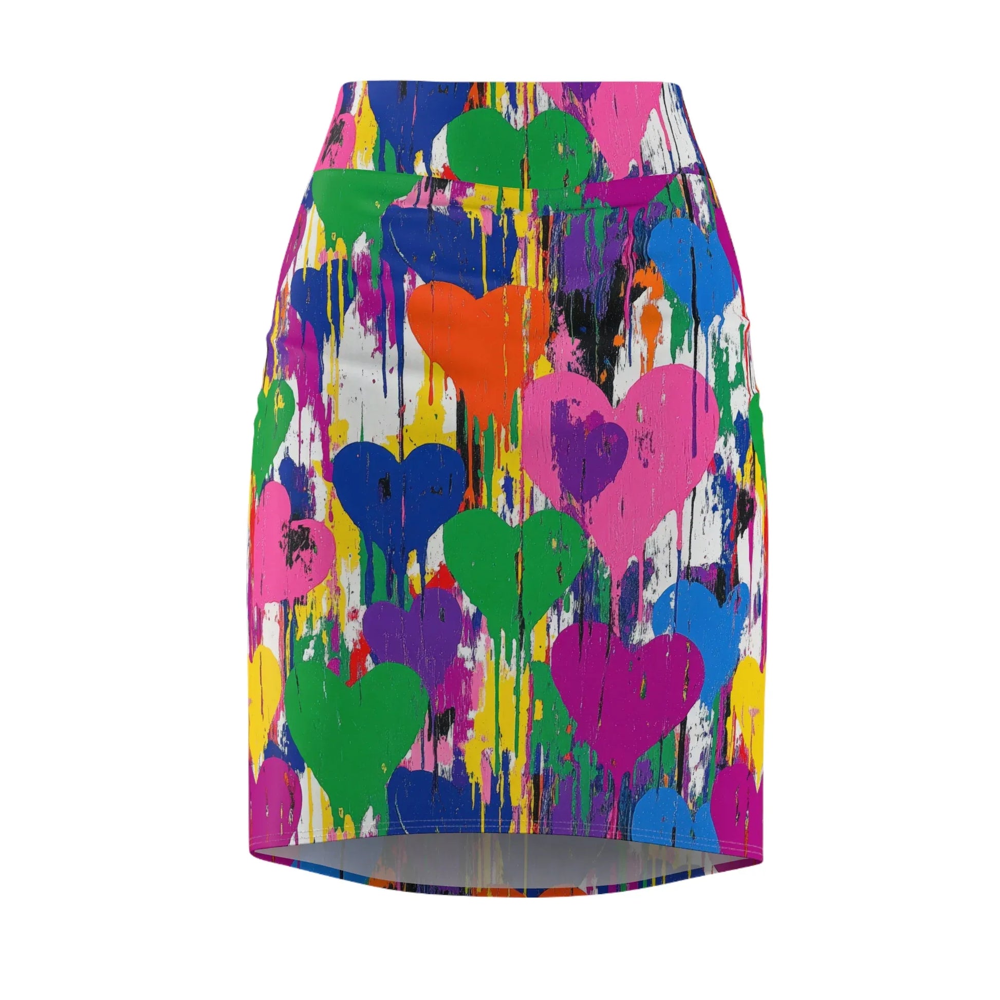 graffiti-hearts-v10-bleistiftrock-fur-damen-eleganter-mid-waist-rock-mit-stretch-komfort-bleistiftrock-jlr-design-4 - JLR Design
