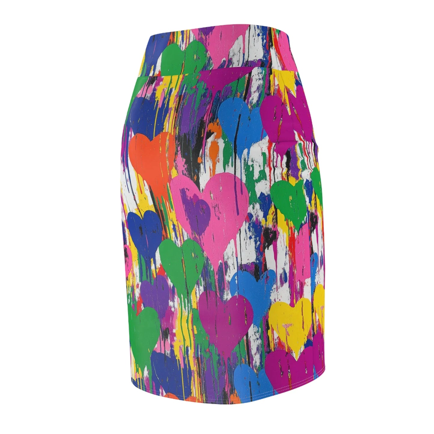 graffiti-hearts-v10-bleistiftrock-fur-damen-eleganter-mid-waist-rock-mit-stretch-komfort-bleistiftrock-jlr-design-7 - JLR Design