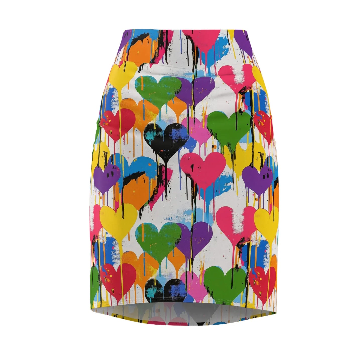 graffiti-hearts-v11-bleistiftrock-fur-damen-eleganter-mid-waist-rock-mit-stretch-komfort-bleistiftrock-jlr-design-4 - JLR Design