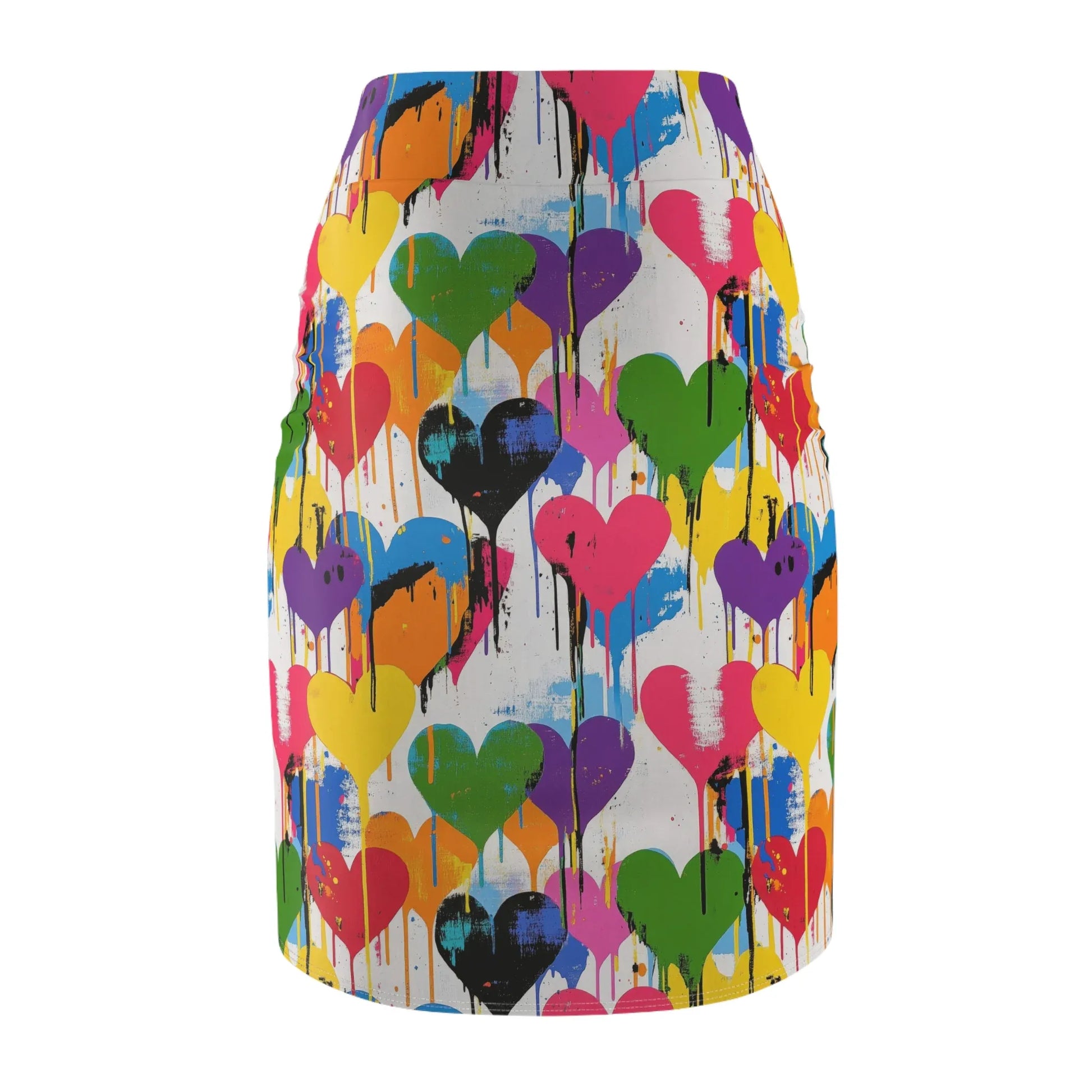 graffiti-hearts-v11-bleistiftrock-fur-damen-eleganter-mid-waist-rock-mit-stretch-komfort-bleistiftrock-jlr-design-5 - JLR Design