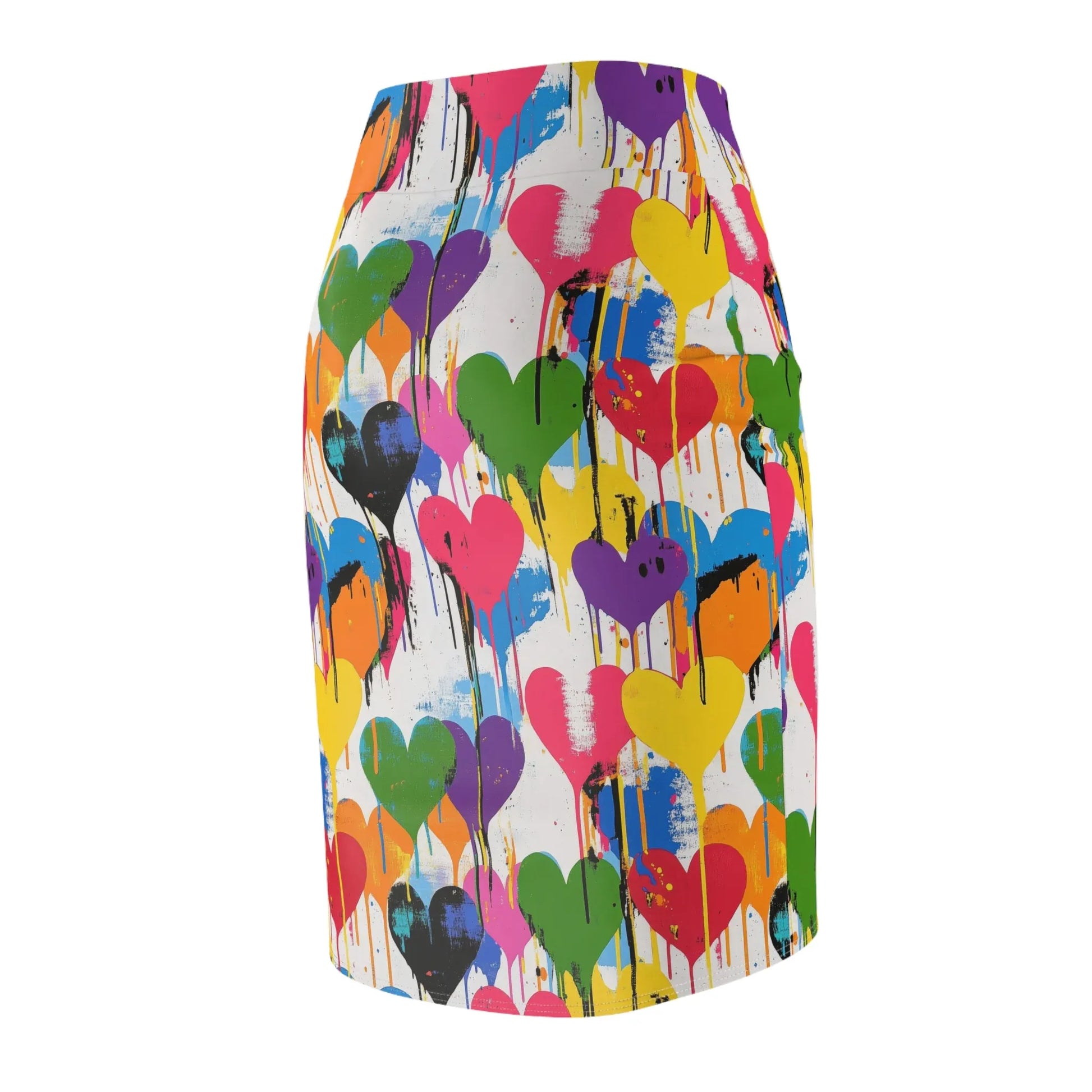 graffiti-hearts-v11-bleistiftrock-fur-damen-eleganter-mid-waist-rock-mit-stretch-komfort-bleistiftrock-jlr-design-7 - JLR Design