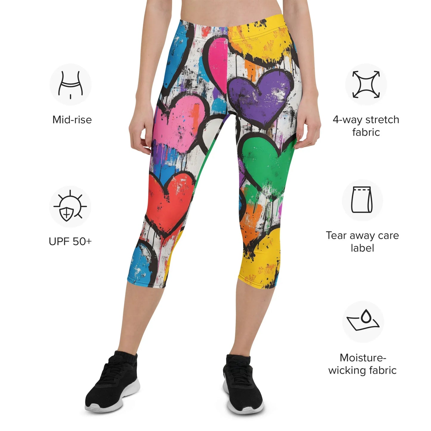 graffiti-hearts-v2-damen-capri-leggings-capri-leggings-jlr-design-6 - JLR Design